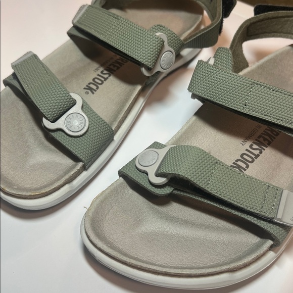 Birkenstock Women's Kalahari Birko-Flor Sandals khaki green size 8 - Picture 5 of 14